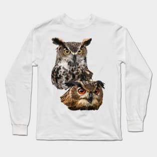 American Owl and Eagle Owl Long Sleeve T-Shirt